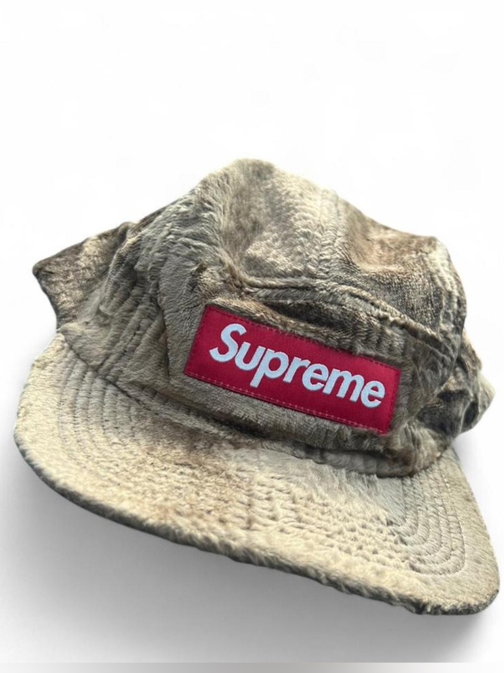Supreme Croc Embossed Velvet Camp Cap